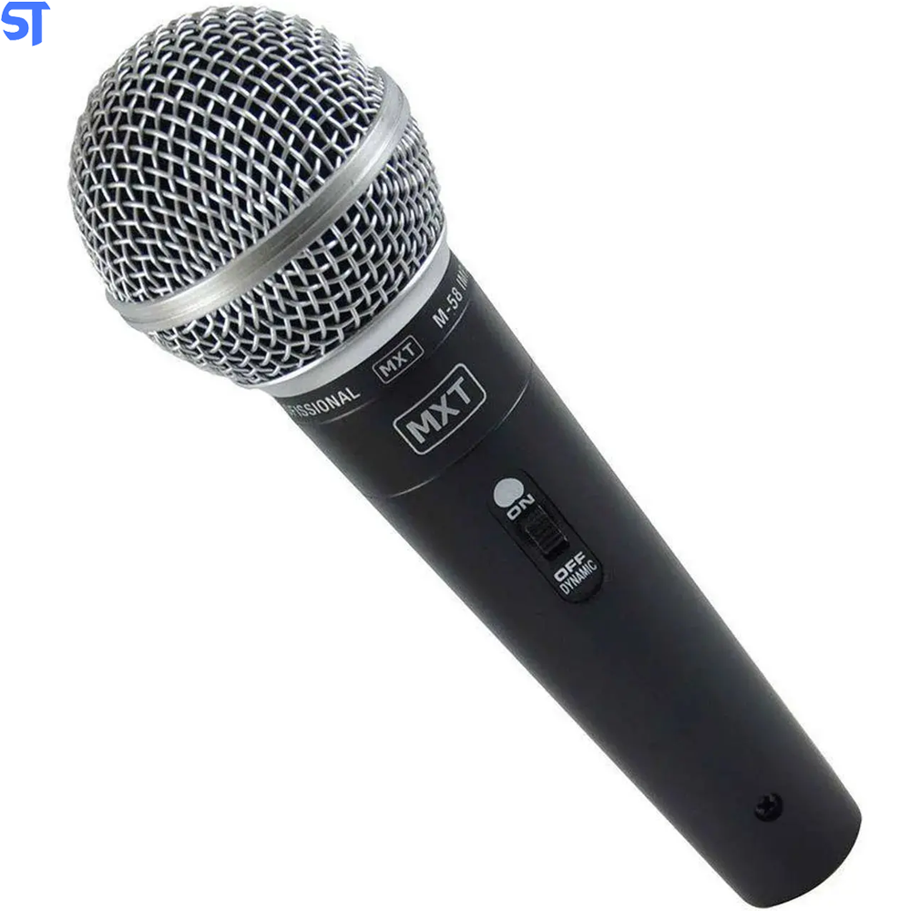 Microfone Com Fio Profissional - M-58 - MXT - Cabo Com 3 metros
